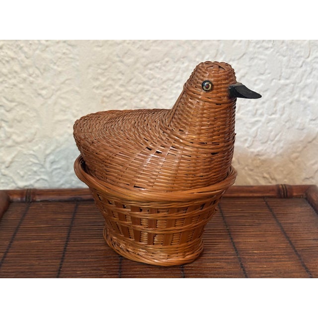 Rustic 1970s Wicker Bird Basket For Sale - Image 3 of 9
