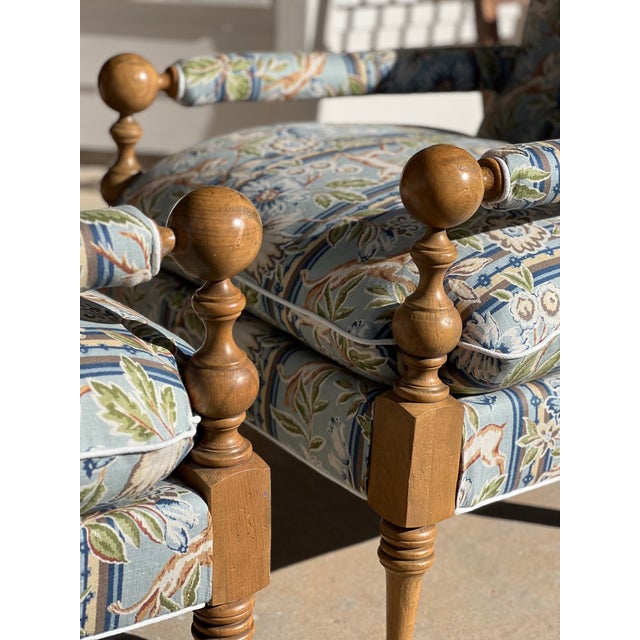 Pair Bradstreet Armchairs in Cowtan & Tout For Sale - Image 16 of 17