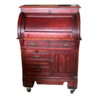Vicorian Eastlake Barrel Top Desk C. 1870 For Sale