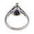 Vintage Sapphire Diamond 18k White Gold Ring, Size 5.5 For Sale In Los Angeles - Image 6 of 6