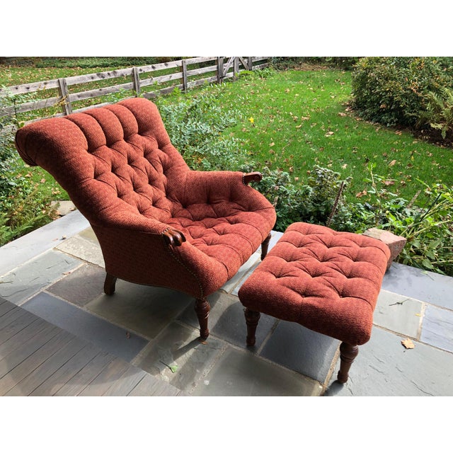 Stickley Leopold Chair and Ottoman Chairish