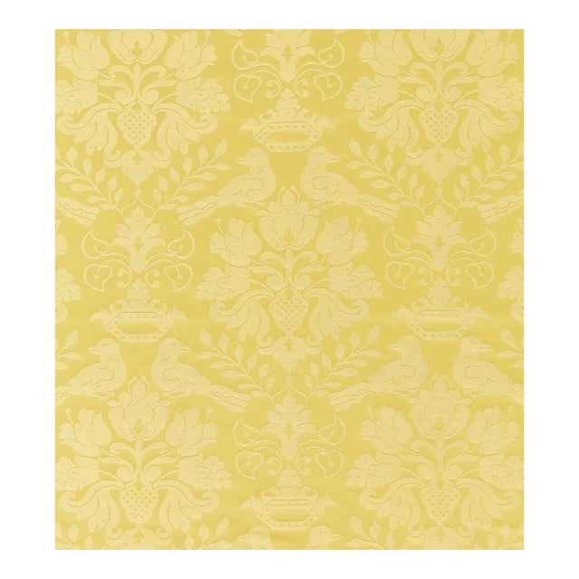 The House of Scalamandré Love Bird Fabric, Butterscotch For Sale