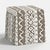 Not Yet Made - Made To Order Dyer Skirted Storage Ottoman in Linny Ikat Brown For Sale - Image 5 of 5