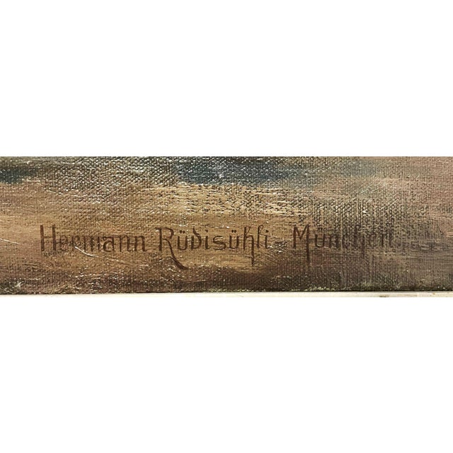 Hermann Rüdisühli 1864-1944, painting in original frame This piece has an attribution mark, I am sure that it is...