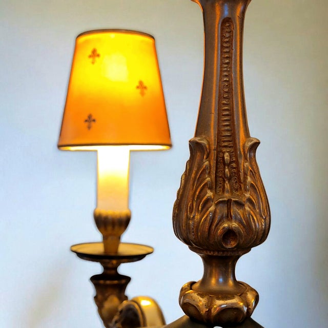 Metal Large Antique French Brass Chandelier, 1900s For Sale - Image 7 of 12