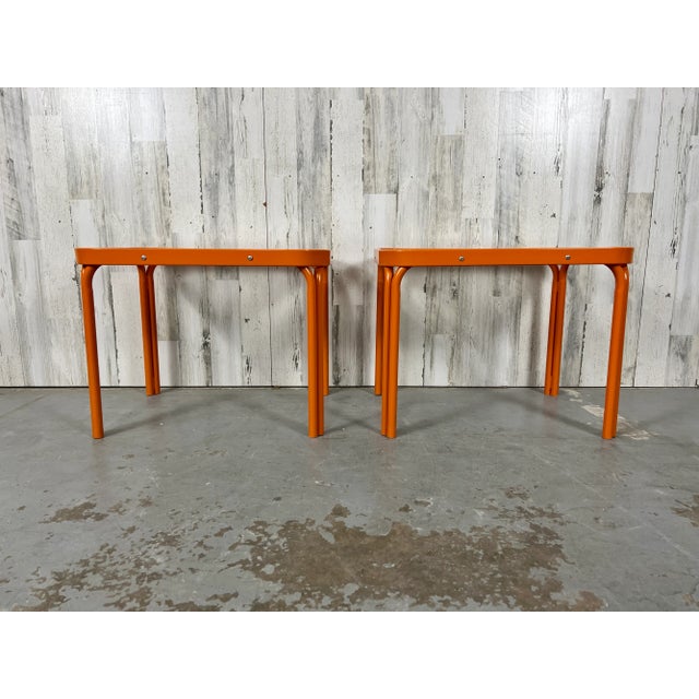 1960s 1960s Brown Jordan "Tamiami" Style Side Tables - Set of 2, Attributed For Sale - Image 5 of 12