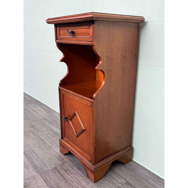 Vintage Italian Wooden Nightstand, 1970s For Sale - Image 3 of 8