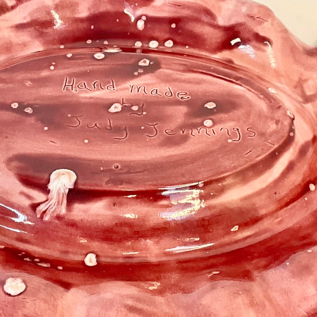 Mid-Century Americana Folk Art Splattered Deviled Egg Plate, Artist Signed For Sale - Image 9 of 16