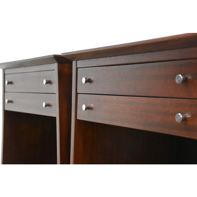 RWAY Refinished Mahogany Nightstands by Rway - a Pair For Sale - Image 4 of 10