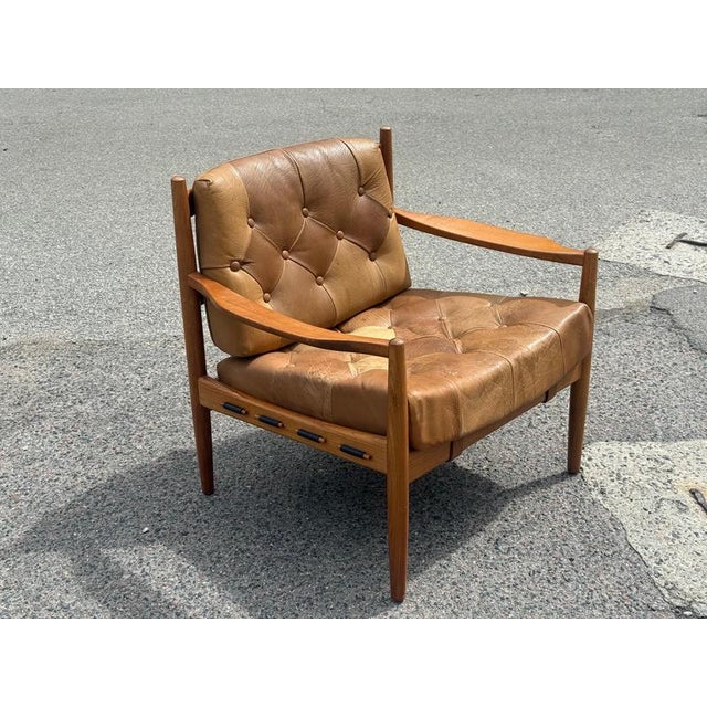 Wood Vintage Teak Läckö Lounge Chair by Ingemar Thillmark for Ope Möbler, Sweden, 1960s For Sale - Image 7 of 9