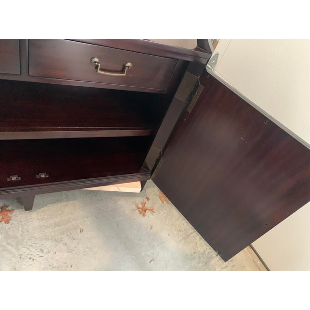 Brown Lexington Kensington Place Wellshire Antique Mirrored Mahogany Sideboard For Sale - Image 8 of 17