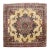 Early 20th Century Zabihi Collection Ornate Square Yellow Ground Sarouk Rug - 3'3" x 3'6" For Sale