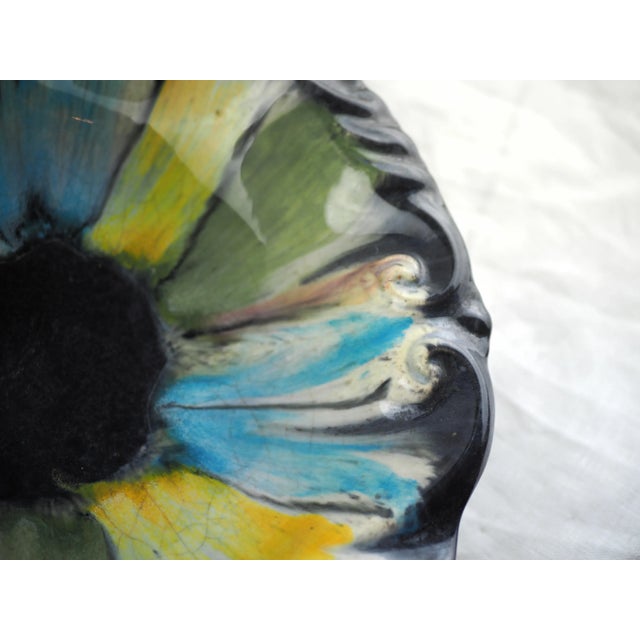 Ceramic 1970s German Fat Lava Fruit Bowl With Baroque Shape and Pastel Colours, West Germany For Sale - Image 7 of 11