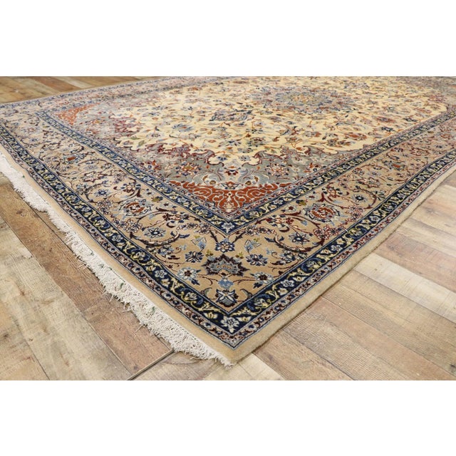 Mid 20th Century Vintage Persian Nain Rug, 08'01 X 12'09 For Sale - Image 5 of 10