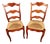 Late 20th Century Country French Style Cabriole Leg Ladder Back Side Chairs, Pair For Sale