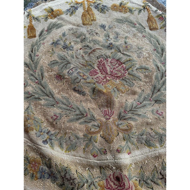 Beige French Needlepoint Chair Cover Tapestry from Bobyrug, 1890s For Sale - Image 8 of 18