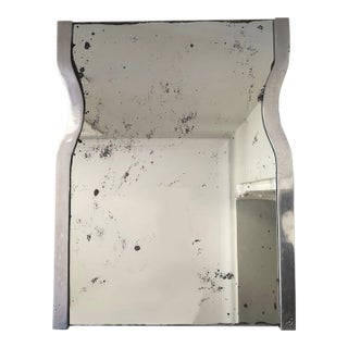 Brutalist Aluminum Wall Mirror, 1970s For Sale