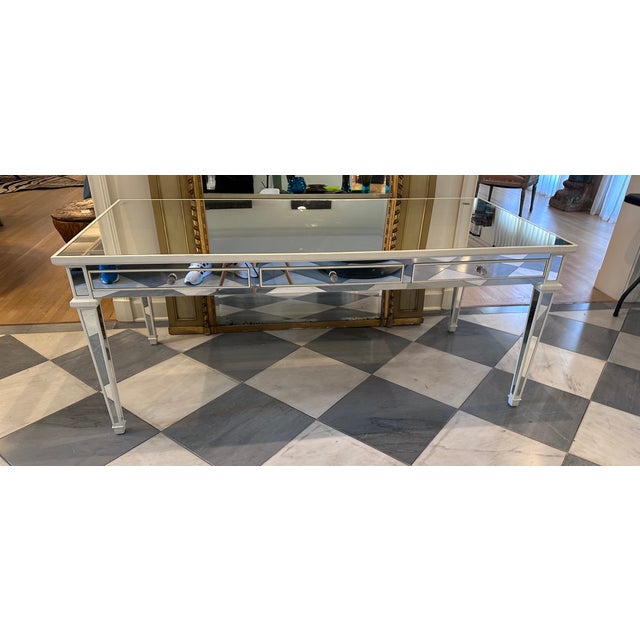 Nancy Corzine Versailles Mirrored Writing Table Desk For Sale - Image 11 of 11