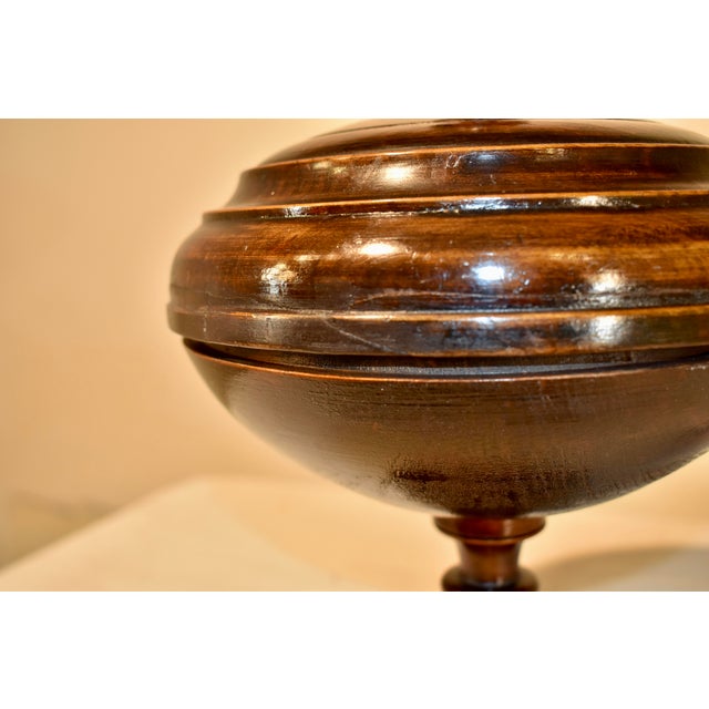 19th Century Treen Pedestal Box With Lid For Sale - Image 11 of 12