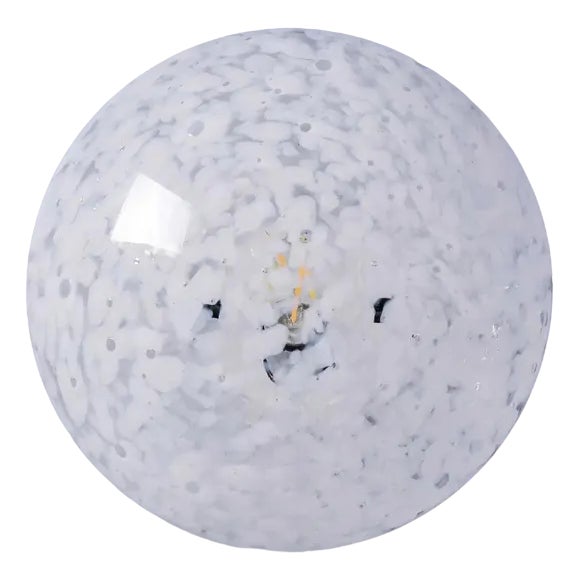 Large White Mottled Goto Glass Pendant Lamp, 1950 For Sale