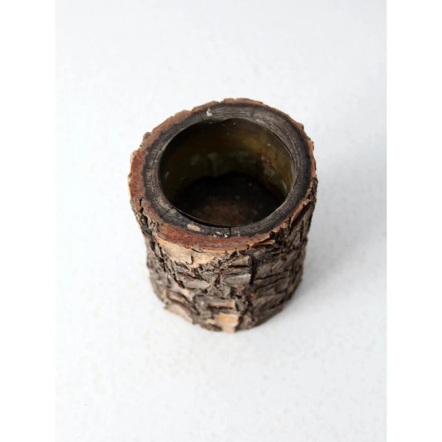 Wood Vintage Rustic Log Bowl For Sale - Image 7 of 8