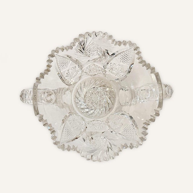 Circa 1900 American Brilliant Cut Crystal Ice Bucket For Sale - Image 4 of 5