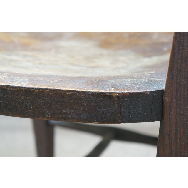 Antique Victorian Quartersawn Oak Child Doll Sized Desk Dining Chair 25" For Sale - Image 15 of 15