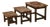 Nesting Tables with Petrified Wood Tops, 1960s, Set of 3 For Sale
