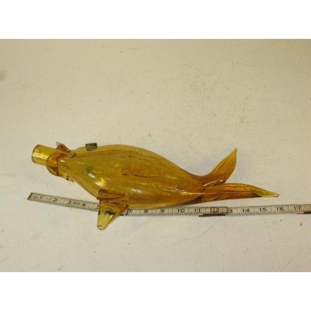 Mid-Century Modern 1960s Murano Art Glass, Fish Decanter / Wine Bottle, Mid Century Modern Mouth Blown For Sale - Image 3 of 12