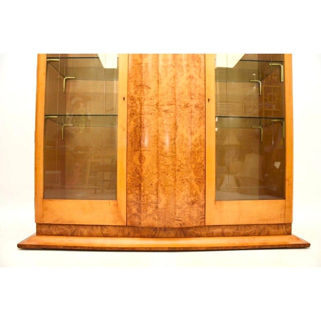 Art Deco Burr Walnut and Sycamore Bookcase attributed to Harry and Lou Epstein, 1930s For Sale - Image 10 of 11