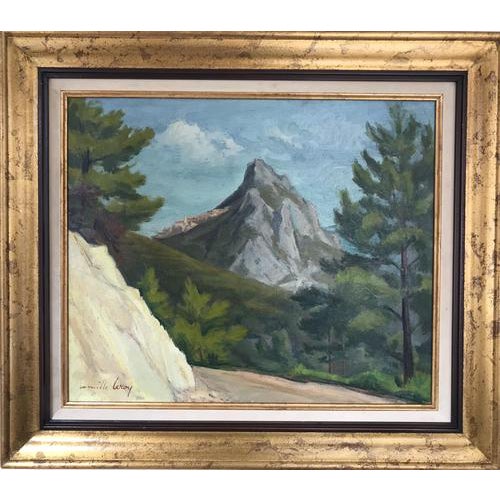 Camille Leroy, Saint Agnes and Her Rock, Oil on Canvas For Sale