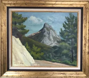 Camille Leroy, Saint Agnes and Her Rock, Oil on Canvas