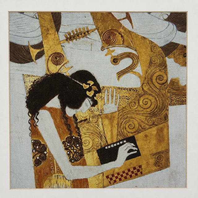 Illustration Gustav Klimt “Poetry” Framed Bookplate Illustration, Rizzoli 1995 For Sale - Image 3 of 8