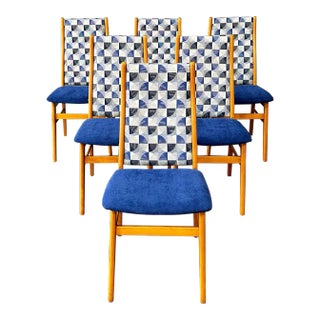 Set of 6 High-Backed Dining Chairs for Farstrup, Circa 1980s For Sale