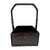 Wood Chinese Export Black Lacquer Wedding Basket With Bentwood Handle 13" For Sale - Image 7 of 14