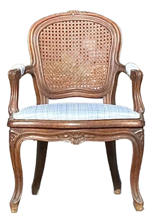 Vintage Regency Cane Fireside Fauteuil Chair
