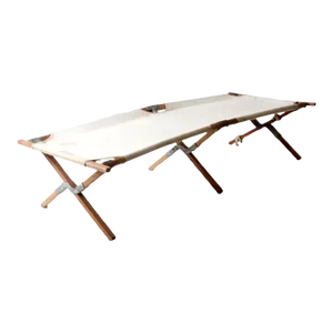 Vintage Wood & Canvas X-Frame Cot