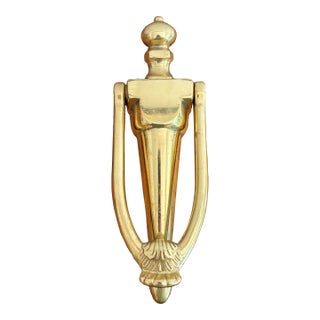 Vintage Traditional Brass Door Knocker For Sale