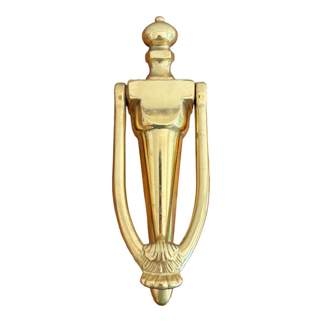 Vintage Traditional Brass Door Knocker For Sale