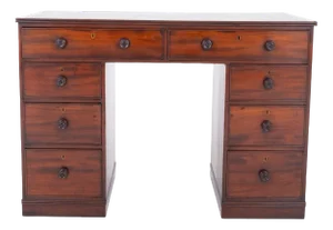 Georgian Pedestal Desk in Mahogany