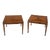 Mid Century Modern Square Walnut Side End Tables Removable Legs - A Pair For Sale