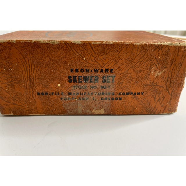 Mid-Century Ebon-Ware Barbecue Skewer Swords Kabobs- Set of 4 For Sale - Image 11 of 12