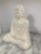 Asian Ivory Patina Buddha Statue For Sale - Image 3 of 12