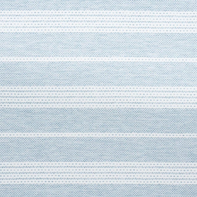Schumacher SAMPLE - Schumacher Serra Mesa Indoor/Outdoor Stripe Fabric In Chambray For Sale - Image 4 of 4