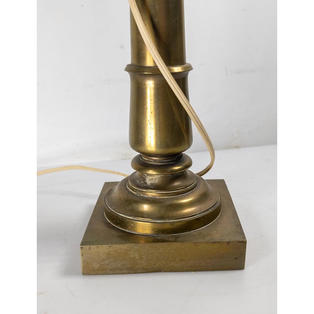 19th Century American Victorian Brass Astral Lamp With Frosted Glass Shade For Sale - Image 14 of 17