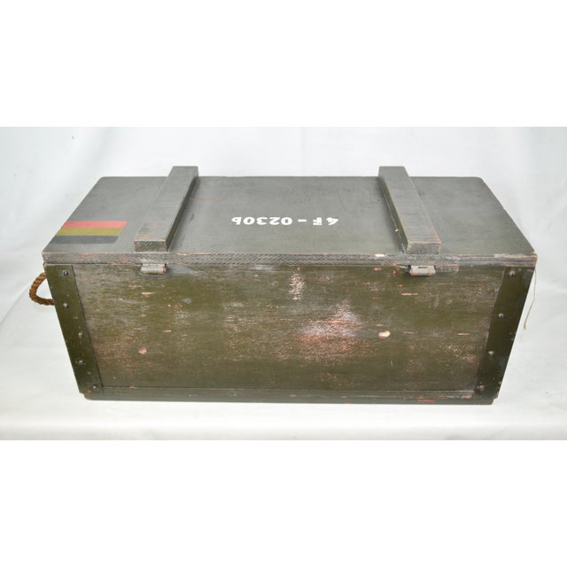 Belgian Military Wooden Box, 1960s For Sale - Image 11 of 13