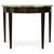 Italian Mid-Century Italian Demilune Faux Marble Black & Lacquer Console Table For Sale - Image 3 of 6