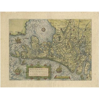 Antique Map of the Netherlands by Guicciardini, 1582 For Sale