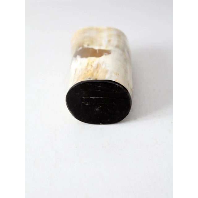 Vintage Cow Horn Vase For Sale - Image 6 of 10