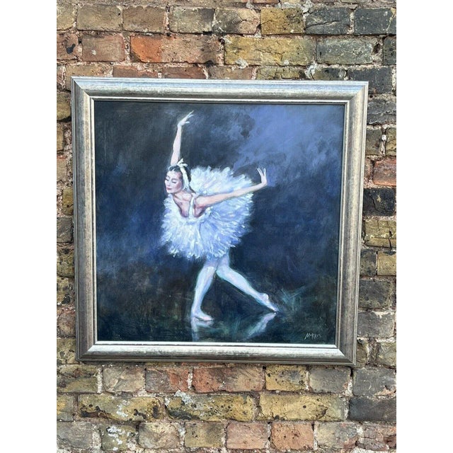 Morris, Ballet Dancer, Large Oil on Canvas, Framed For Sale - Image 7 of 7
